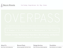 Tablet Screenshot of delvefonts.com